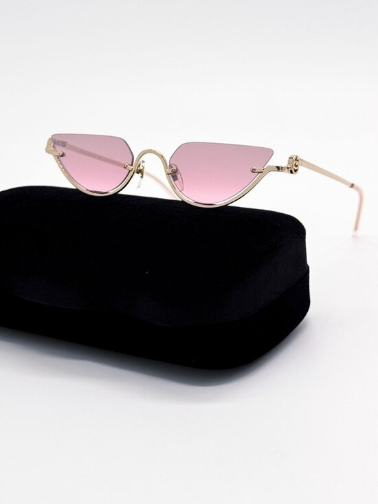 New Gucci Pink Gold Cat Eye Women Sunglasses GG1603S 003 main image 6
